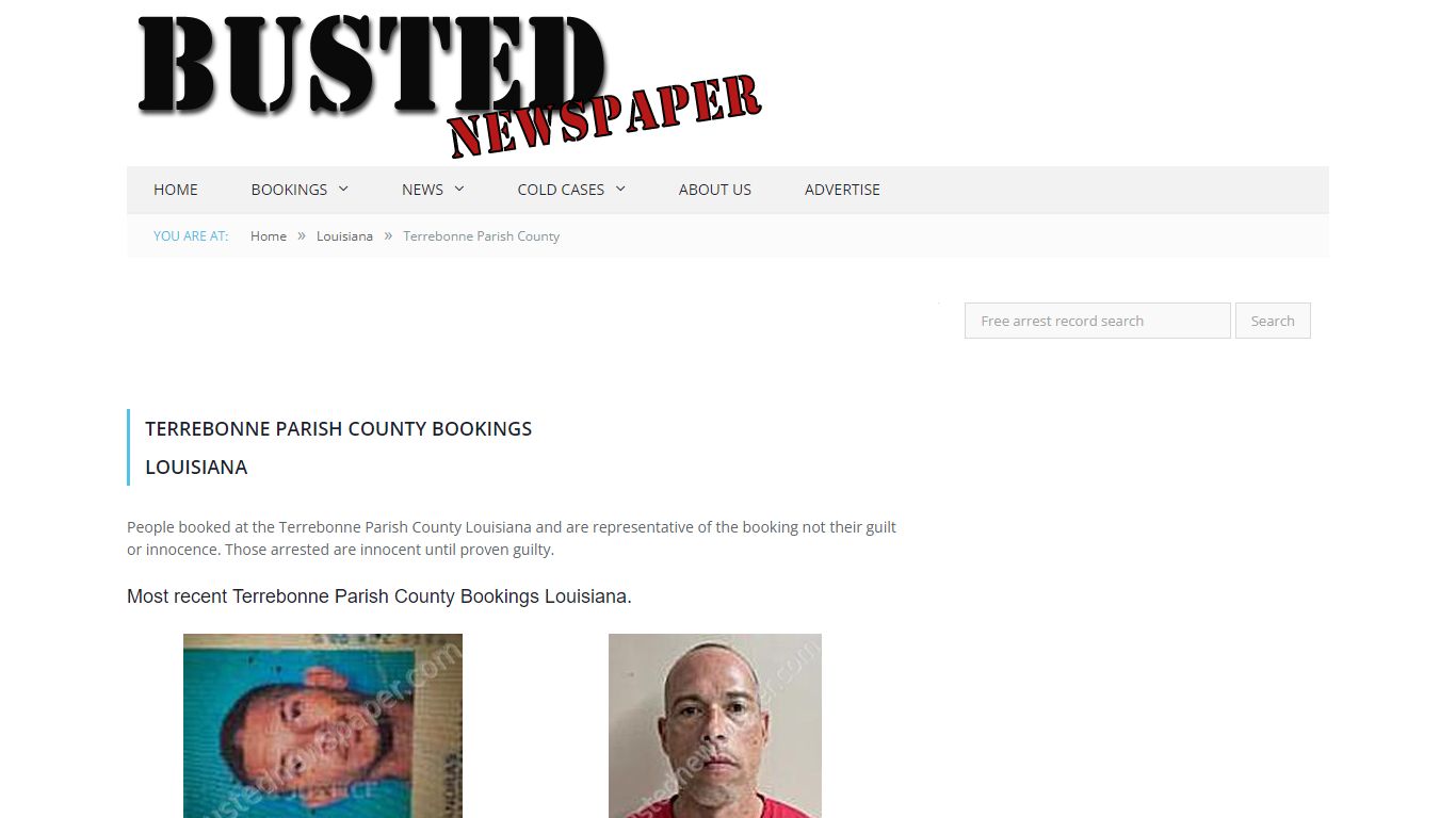 Terrebonne Parish, LA Mugshots - BUSTEDNEWSPAPER.COM